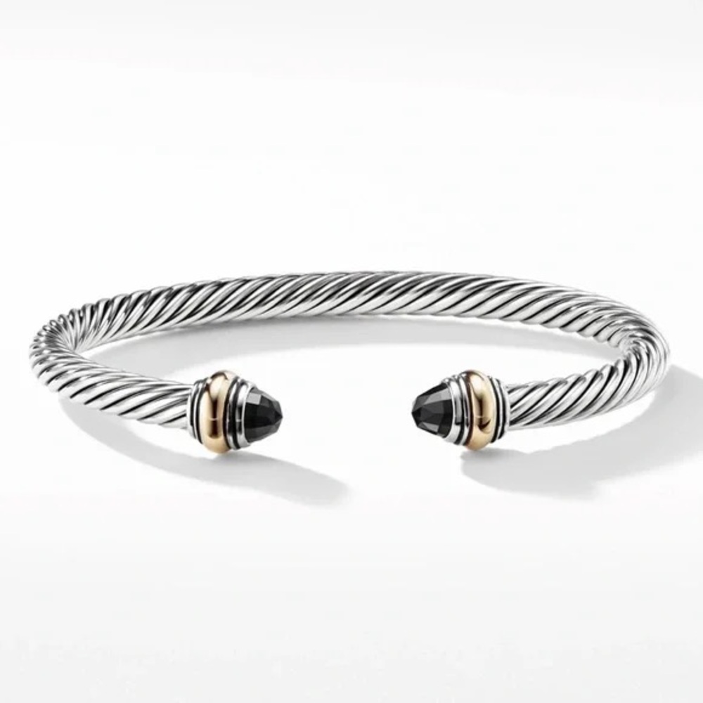 David Yurman Cable Classics Color Bracelet Black Onyx and 14K Yellow Gold